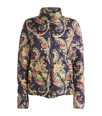 Etro Paisley Print Puffer Coat In Multi