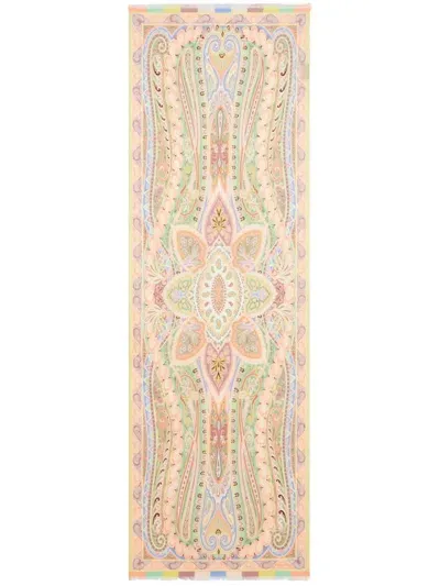 Etro Paisley-print Scarf In Yellow