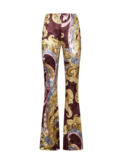 Etro Paisley Printed Flared Trousers In Multicolor