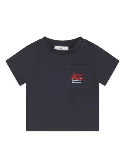 Etro Babies' Pegaso-motif T-shirt In Blue