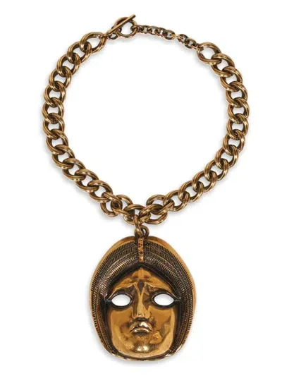 Etro Pendant Chain Necklace In Gold