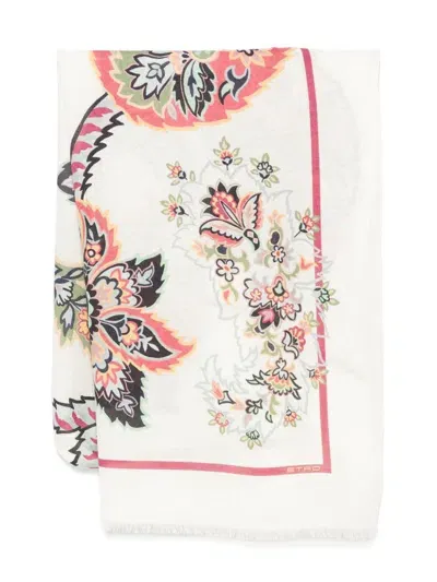 Etro Printed Scarf In White