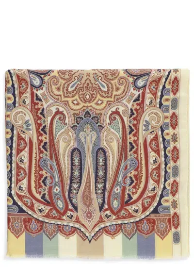 Etro Shawl With Paisley Print In Multi