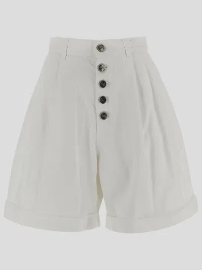 Etro Chevron Bermuda Shorts In White