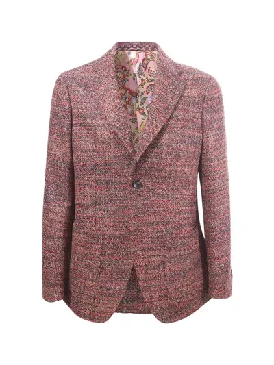 Etro Single-breasted Jacket In Gray