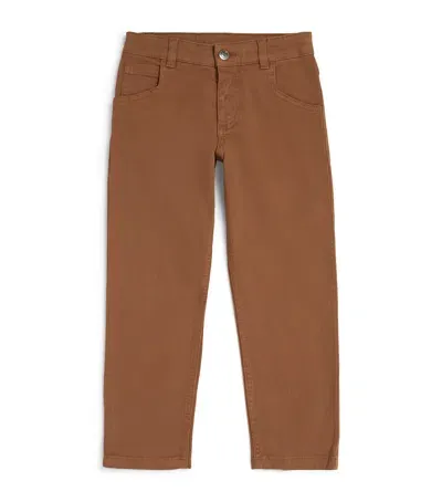 Etro Kids' Straight-leg Jeans In Brown