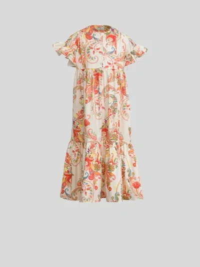 Etro Kids'  Summer Dress For Children In Neutral