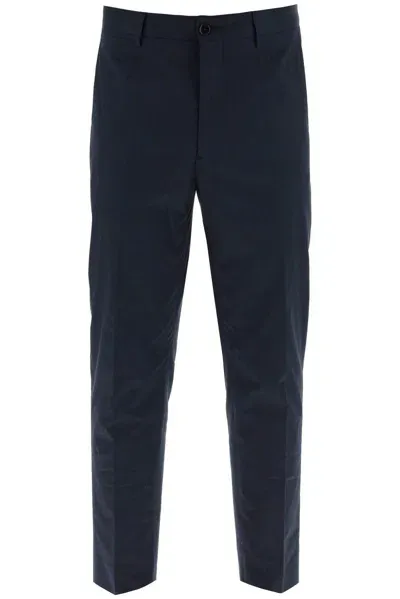 Etro Tapered Stretched Chino Trousers In Blue