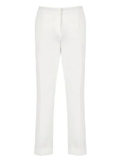 Etro Cotton Cropped Trousers In White