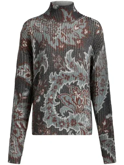 Etro Turtleneck Sweater In Multicolour