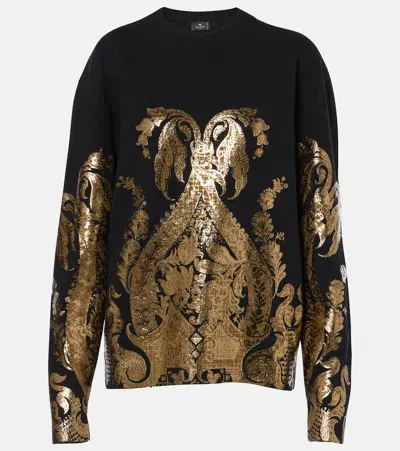 Etro Wool Sweater In Multicoloured