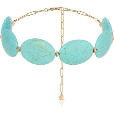 Ettika Turquoise Station Statement Necklace