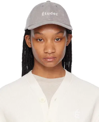 Etudes Studio Gray Booster Études Bleached Cap In Dk Grey