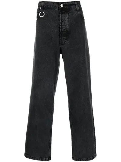 Etudes Studio Mid-rise Straight-leg Jeans In Black