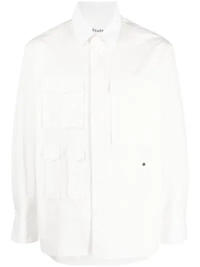 Etudes Studio Four-pocket Cotton Shirt In White