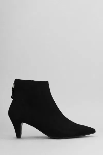 Evaluna High Heels Ankle Boots In Black