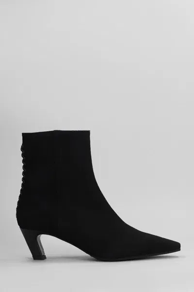 Evaluna High Heels Ankle Boots In Black