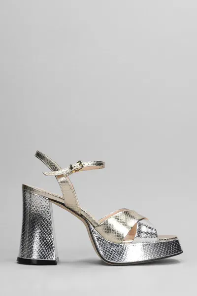 Evaluna Sandals In Platinum