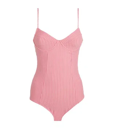 Evarae Striped Quinn Swimsuit In Pink