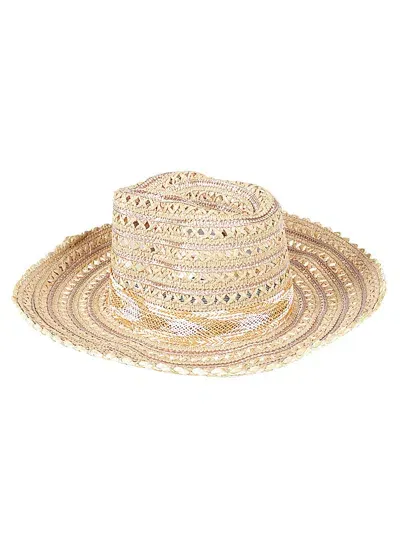 Exquisite J Raffia Sombrero Hat In Neutral