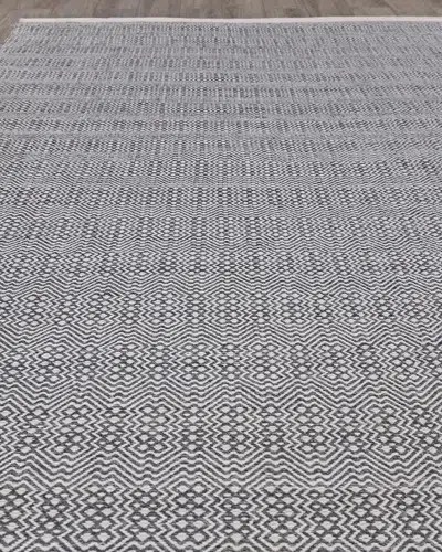 Exquisite Rugs Naomi Indoor/outdoor Flat-weave Rug, 9' X 12' In Gray/ivory