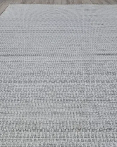 Exquisite Rugs Tate Indoor/outdoor Flat-weave Rug, 6' X 9' In Silver/gray