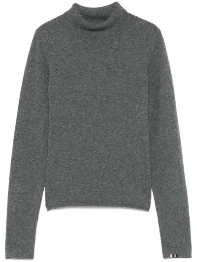 Extreme Cachmere Audrey Cashmere High Neck Jumper In Gray