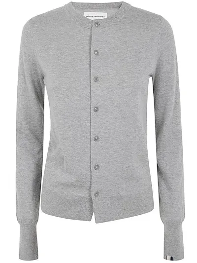 Extreme Cashmere Cardigan Cotton Cashmere N°332 Little Bit In Grey