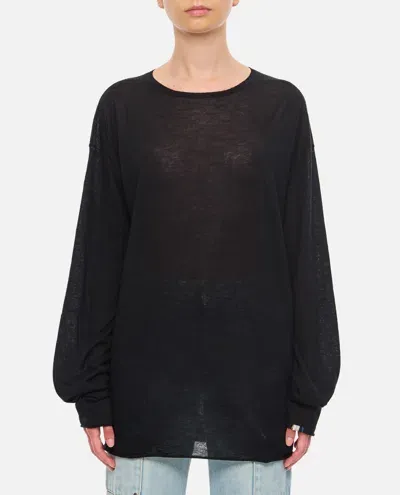 Extreme Cashmere Gemini Cashmere Round Neck Sweater In Black