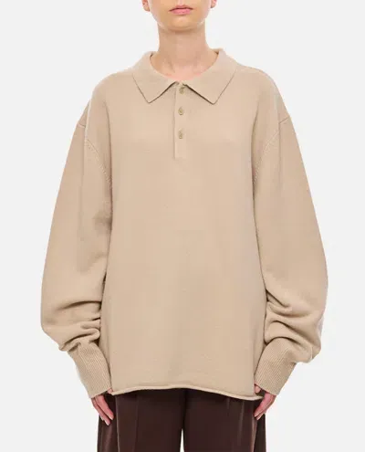 Extreme Cashmere Marylebone Cashmere Polo Shirt In Neutrals