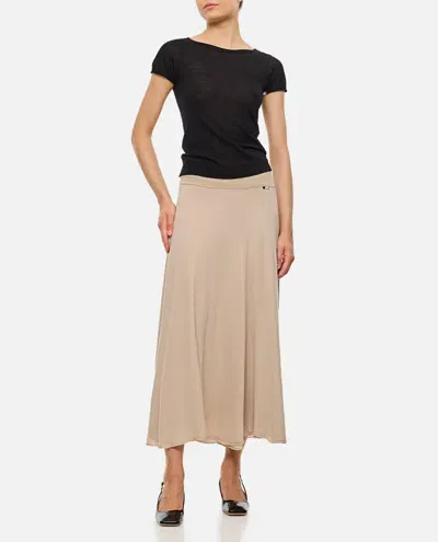 Extreme Cashmere Spin Cashmere Skirt In Beige