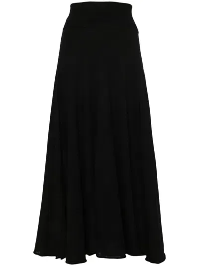 Extreme Cashmere Spin Midi Skirt In Black