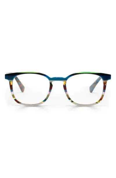 Eyebobs Boardroom 50mm Reading Glasses In Teal Multi/clear