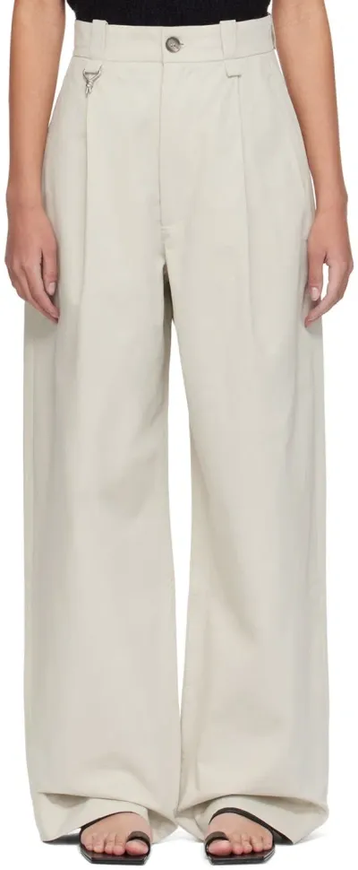 Eytys Beige Scout Trousers In Pearl