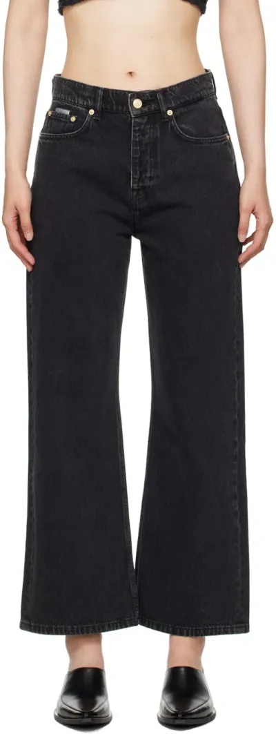 Eytys Black Avalon Jeans In Stone Black