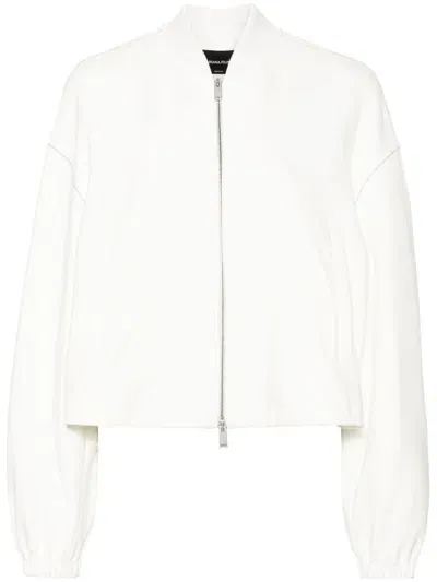 Fabiana Filippi Cool Bomber Jacket In White