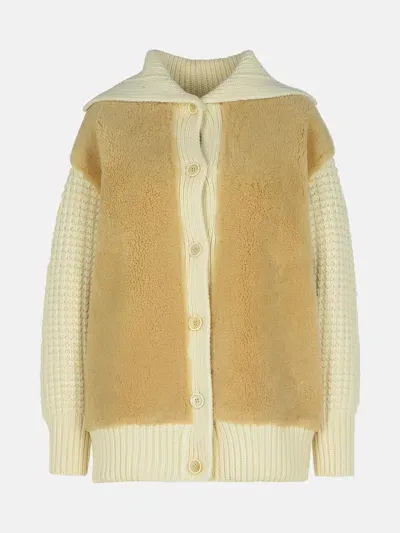 Fabiana Filippi Cream Shearling Jacket