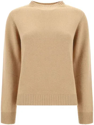 Fabiana Filippi Crew-neck Knit Jumper In Neutrals