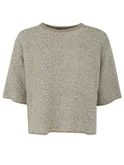 Fabiana Filippi Crewneck Metallic In Gold