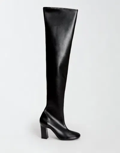 Fabiana Filippi Eco Stretch Leather Over The Knee Boots In Black