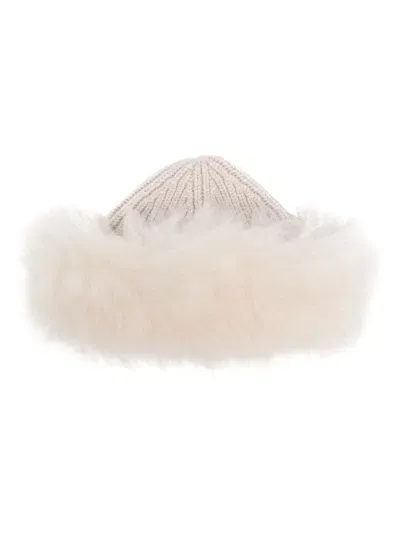 Fabiana Filippi Faux Fur Beanie In White