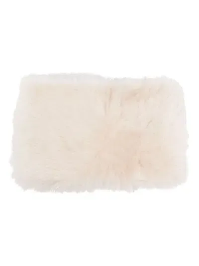 Fabiana Filippi Faux Fur Scarf In White