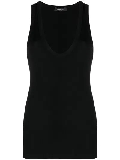 Fabiana Filippi Fein Geripptes Tanktop In Schwarz