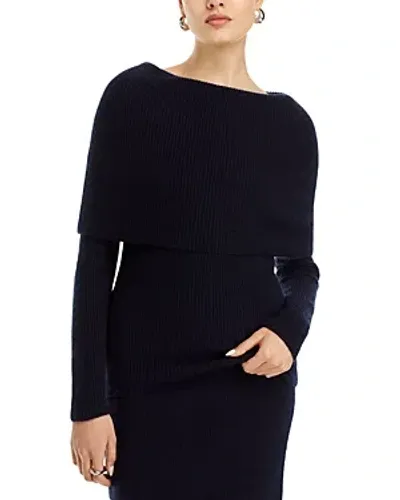 Fabiana Filippi Folded Cowl Neck Sweater In Blue