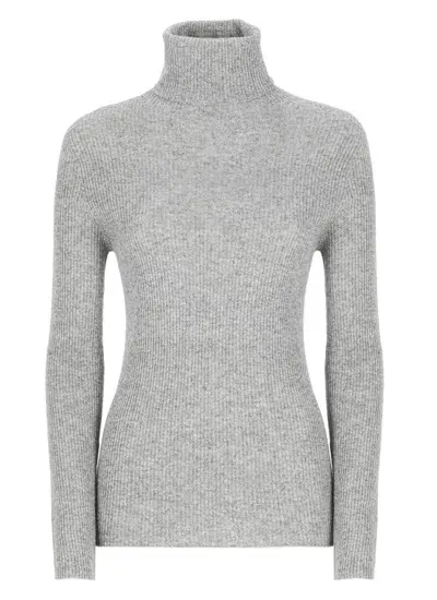 Fabiana Filippi Grey Viscose And Wool Sweater In White