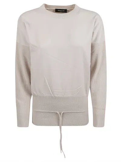 Fabiana Filippi Laced Waist Sweatshirt In Dune