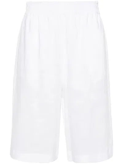 Fabiana Filippi Elasticated-waistband Linen Shorts In White