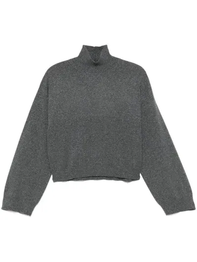 Fabiana Filippi Lurex Sweater In Grey