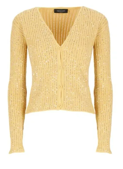 Fabiana Filippi Paillettes Cardigan In Orange