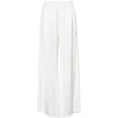 Fabiana Filippi Satin Wide-leg Trousers In White